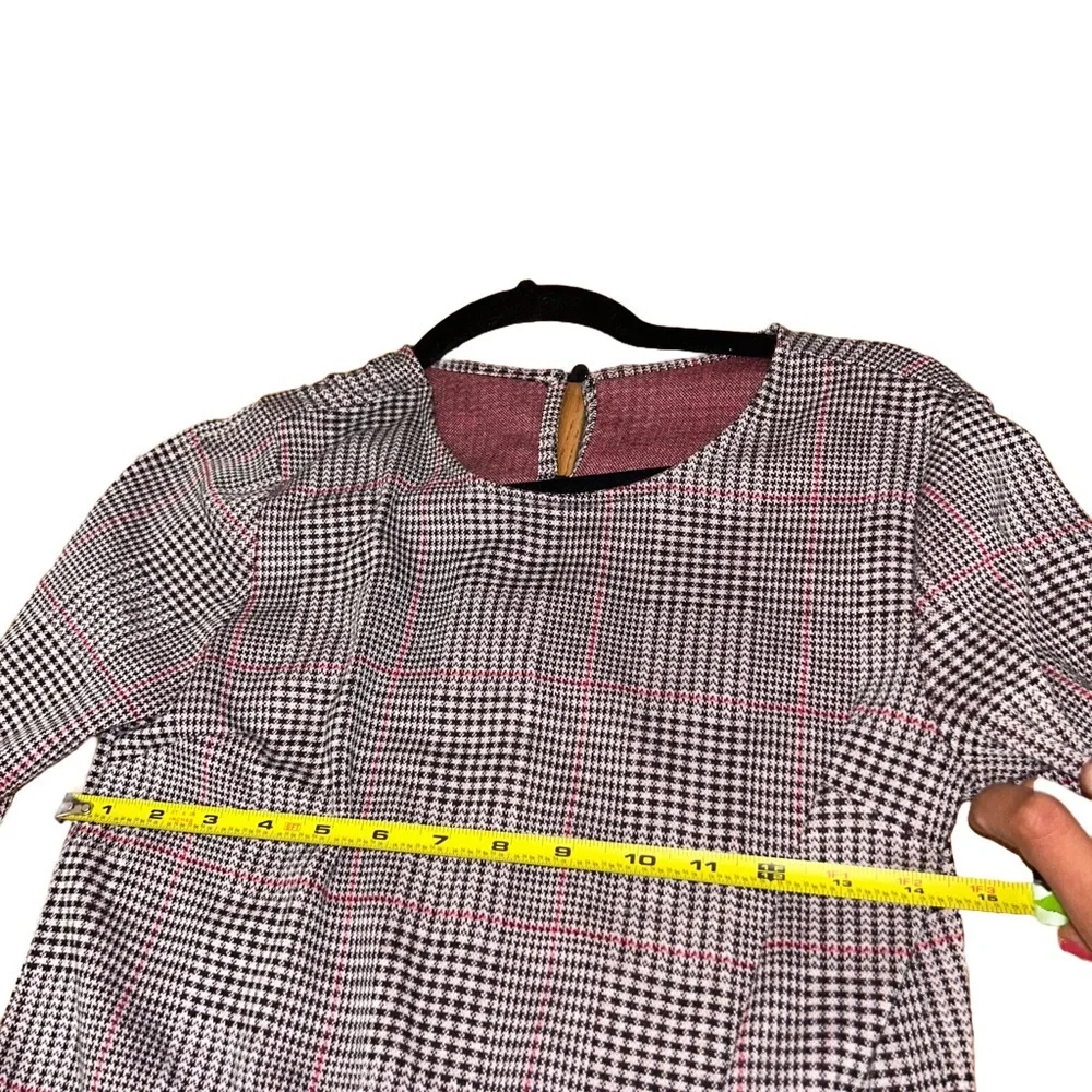 Plaid Red, Gray, Black with side stripes drawstring longsleeve romper size small